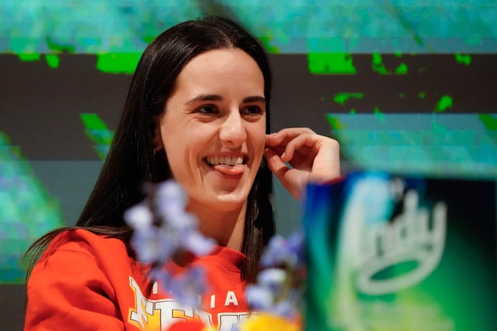 Indiana Fever player Caitlin Clark during the annual State of Tourism event.