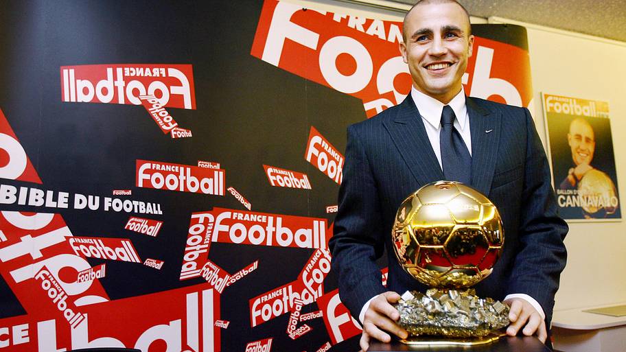 Fabio Cannavaro is one of only three defenders to win the Ballon d'Or.
