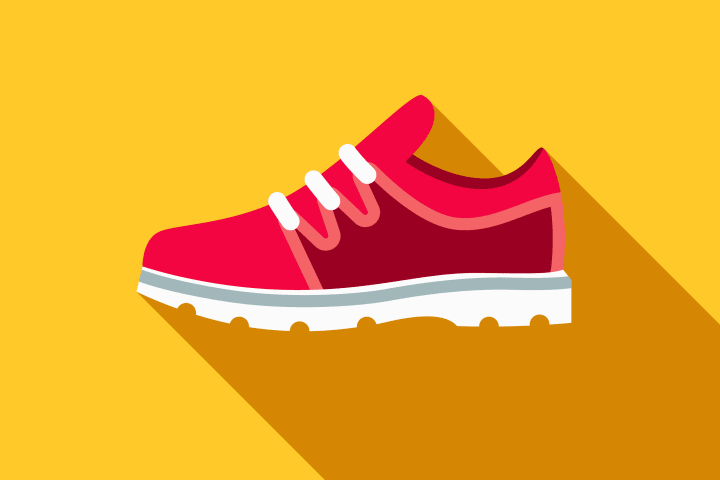 illustration of a sneaker on a yellow background