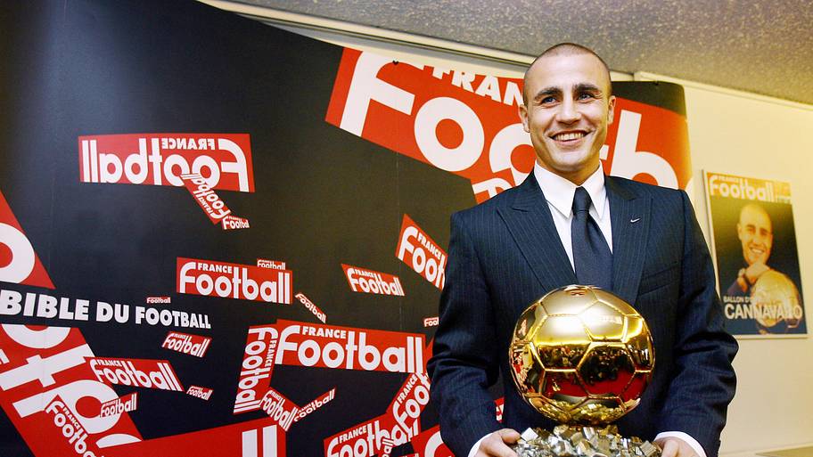 Fabio Cannavaro is one of only three defenders to win the Ballon d'Or.