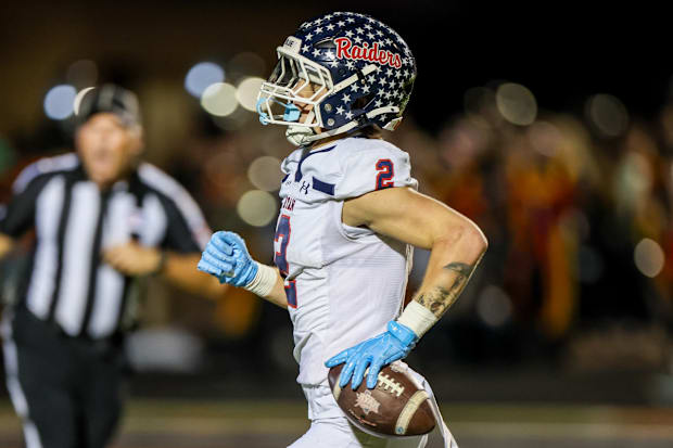 Denton Ryan and Aledo clash in a Texas Class 5A high school football showdown on Friday, Oct. 4, 2024.