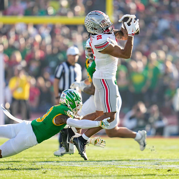 Emeka Egbuka (2) catch