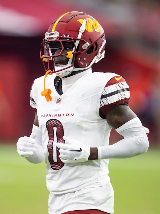 Washington Commanders cornerback Mike Sainristil (0)