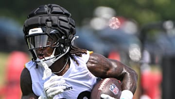 Kaleb Johnson RB Pittsburgh Steelers. Mandatory Credit: Barry Reeger-Imagn Images