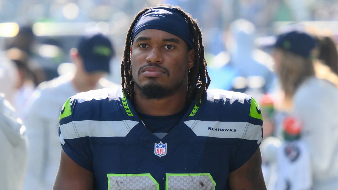 Oct 4, 2026; Seattle, Washington, USA; Seattle Seahawks running back Velus Jones Jr. (33) before the game against the Los Angeles Chargers at Lumen Field. Oct 4, 2026; Seattle, Washington, USA; Seattle Seahawks running back Velus Jones Jr. (33) before the game against the Los Angeles Chargers at Lumen Field.