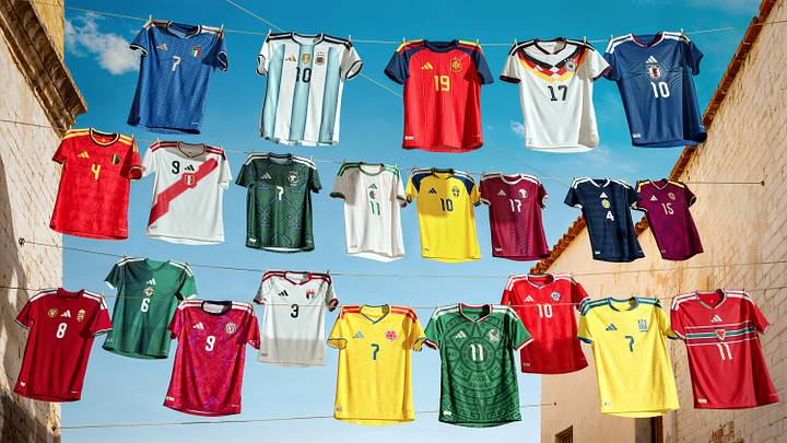 The 2026 home kits for 22 adidas partner federations. The 2026 home kits for 22 adidas partner federations.
