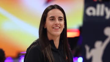 Jul 19, 2025; Indianapolis, IN, USA; Team Clark guard Caitlin Clark (22) looks on before the 2025 WNBA All Star Game at Gainbridge Fieldhouse. Mandatory Credit: Trevor Ruszkowski-Imagn Images