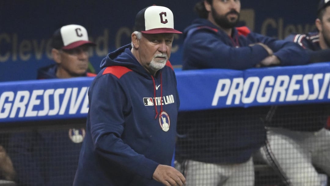 Jun 6, 2025; Cleveland, Ohio, USA; Cleveland Guardians pitching coach Carl Willis (51) walks on the field in the seventh inning against the Houston Astros at Progressive Field. Mandatory Credit: David Richard-Imagn Images