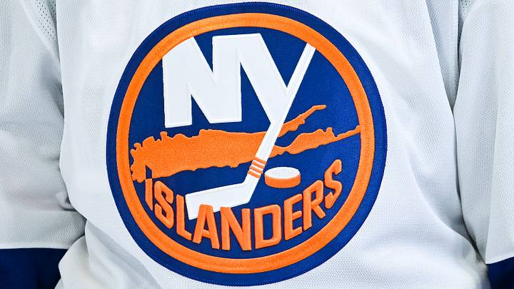 Feb 26, 2026; Montreal, Quebec, CAN; View of a New York Islanders logo on a jersey worn by a member of the team during the third period at Bell Centre. Mandatory Credit: David Kirouac-Imagn Images Feb 26, 2026; Montreal, Quebec, CAN; View of a New York Islanders logo on a jersey worn by a member of the team during the third period at Bell Centre. Mandatory Credit: David Kirouac-Imagn Images