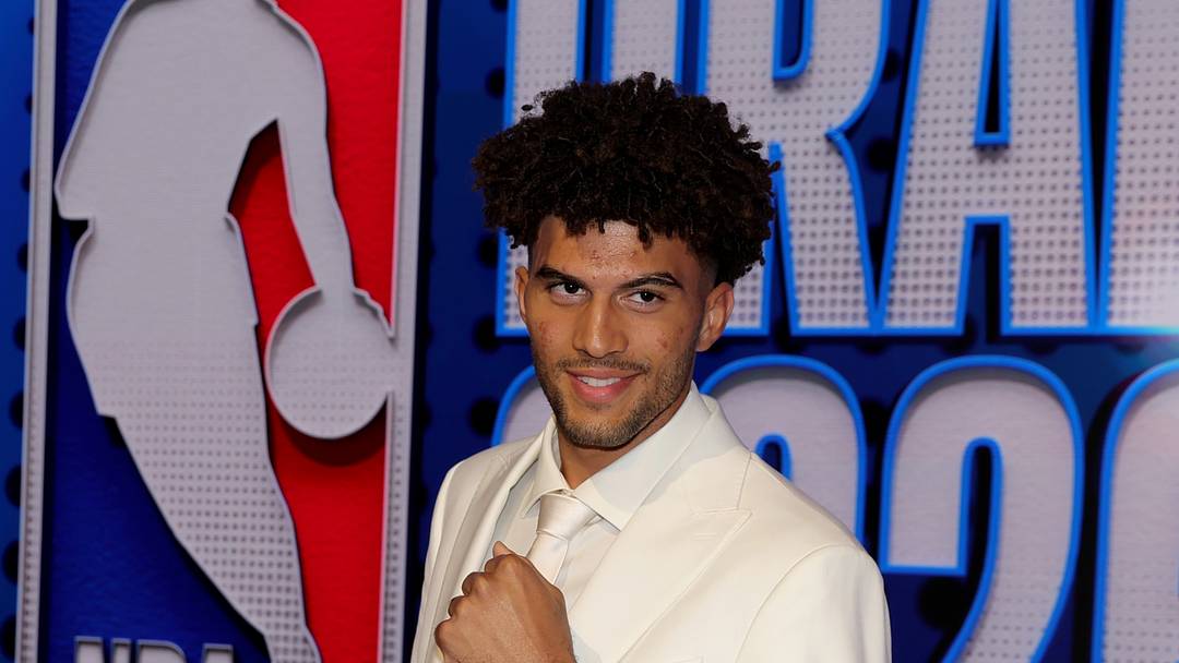 Jun 23, 2026; New York, NY, USA; Draft prospect Cameron Boozer poses for photos on the red carpet before the 2026 NBA draft at Barclays Center. Mandatory Credit: Brad Penner-Imagn Images Jun 23, 2026; New York, NY, USA; Draft prospect Cameron Boozer poses for photos on the red carpet before the 2026 NBA draft at Barclays Center. Mandatory Credit: Brad Penner-Imagn Images