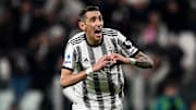 Angel Di Maria of Juventus FC celebrates after scoring a...