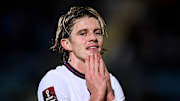 Conor Gallagher of England looks dejected during the 2022...