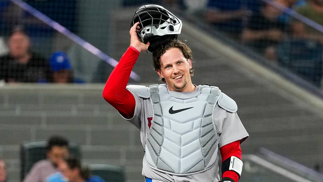 Aug 12, 2026; Toronto, Ontario, CAN; Boston Red Sox catcher Adley Rutschman (31) looks on against the Toronto Blue Jays during the fifth inning at Rogers Centre. Mandatory Credit: Kevin Sousa-Imagn Images Aug 12, 2026; Toronto, Ontario, CAN; Boston Red Sox catcher Adley Rutschman (31) looks on against the Toronto Blue Jays during the fifth inning at Rogers Centre. Mandatory Credit: Kevin Sousa-Imagn Images