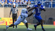 South Dakota State Jackrabbits running back Julius Loughridge (15)