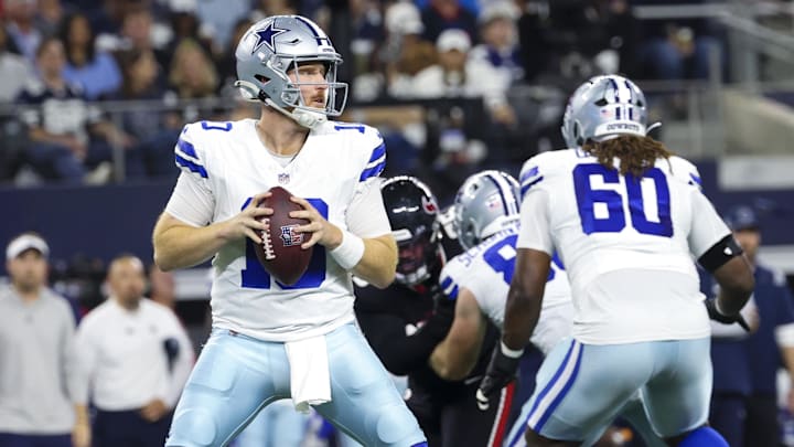 Dallas Cowboys quarterback Rush against the Houston Texans. Dallas Cowboys quarterback Rush against the Houston Texans.
