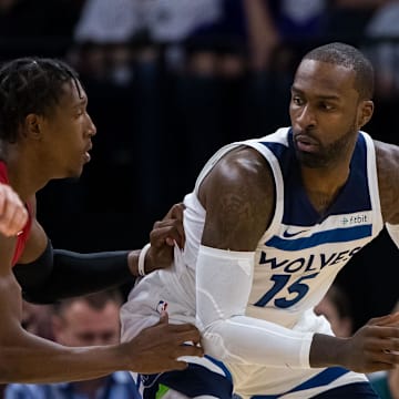 Minnesota Timberwolves forward Shabazz Muhammad (15) dribbles in the second quarter against the Miami Heat at Target Center in Minneapolis on Nov. 24, 2017.