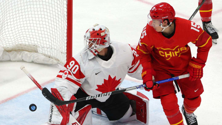 Canada and China will rematch in the qualifying stage of the Men's Olympic hockey tournament.