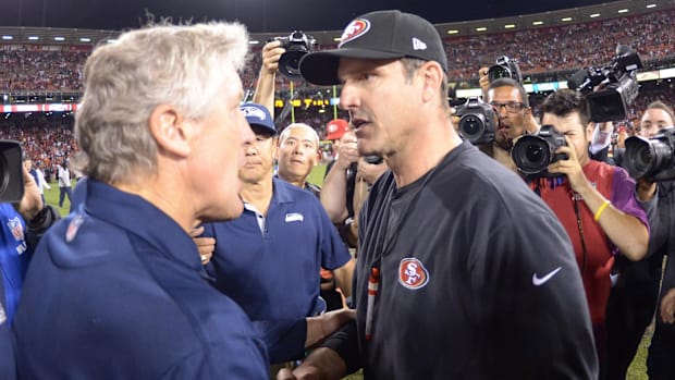 Jim Harbaugh and Pete Carroll