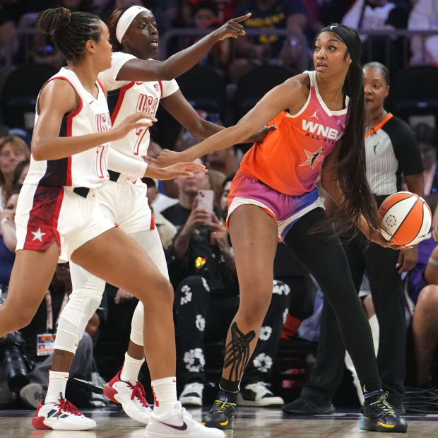 Team WNBA forward Angel Reese