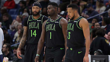Zion Williamson, CJ McCollum, Brandon Ingram