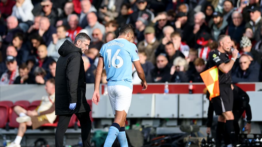 Rodri limping off.