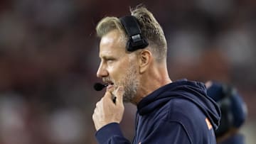 Nov 3, 2024; Glendale, Arizona, USA; Chicago Bears head coach head coach Matt Eberflus against the Arizona Cardinals at State Farm Stadium. Mandatory Credit: Mark J. Rebilas-Imagn Images