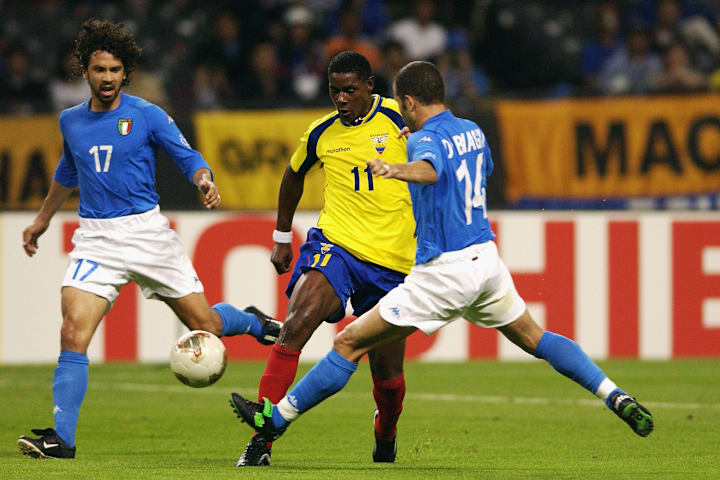 Equador x Itália na Copa do Mundo de 2002.