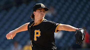Sep 7, 2024; Pittsburgh, Pennsylvania, USA;  Pittsburgh Pirates pitcher Kyle Nicolas (62)  throws to the Washington Nationals at PNC Park. Mandatory Credit: Philip G. Pavely-Imagn Images