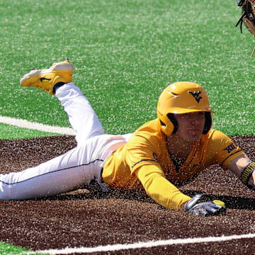 West Virginia University infielder Spencer Barnett