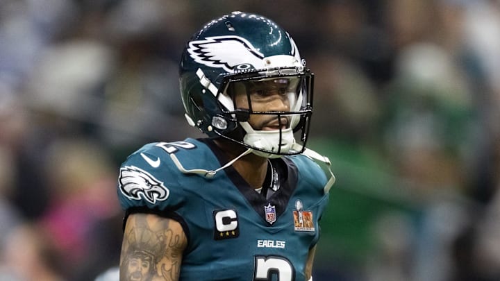 Philadelphia Eagles cornerback Darius Slay Jr. on Feb 9, 2025. Philadelphia Eagles cornerback Darius Slay Jr. on Feb 9, 2025.