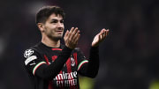 Brahim Diaz of AC Milan  celebrates the victory at the end...