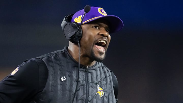 Minnesota Vikings defensive coordinator Brian Flores