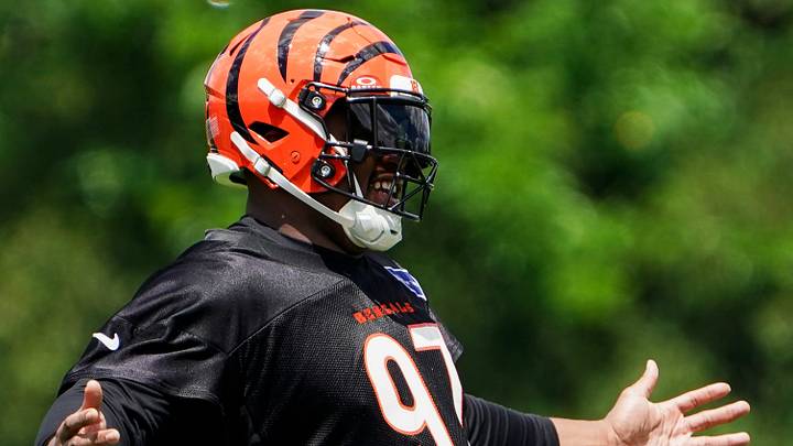 Cincinnati Bengals defensive tackle Dexter Lawrence II (97) during minicamp, Tuesday, June 16, 2026, at Kettering Health Practice Fields in downtown Cincinnati.