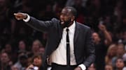 June 8, 2018; Cleveland, OH, USA; Cleveland Cavaliers center Kendrick Perkins (21) during the second quarter in game four of the 2018 NBA Finals against the Golden State Warriors at Quicken Loans Arena. The Warriors defeated the Cavaliers 108-85 to complete a four-game sweep. Mandatory Credit: Kyle Terada-Imagn Images