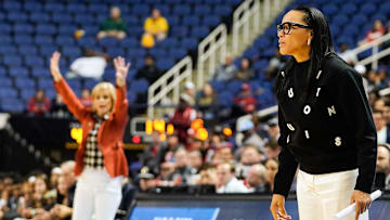 South Carolina basketball coach Dawn Staley and LSU's Kim Mulkey back when the latter was at Baylor