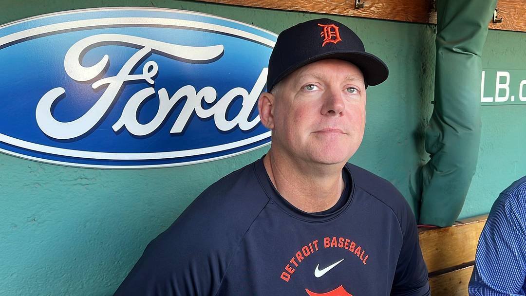 Detroit Tigers manager A.J. Hinch talks to reporters before a game. Detroit Tigers manager A.J. Hinch talks to reporters before a game.