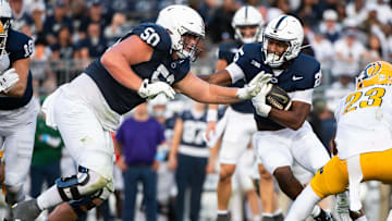 Penn State offensive lineman Cooper Cousins (50)