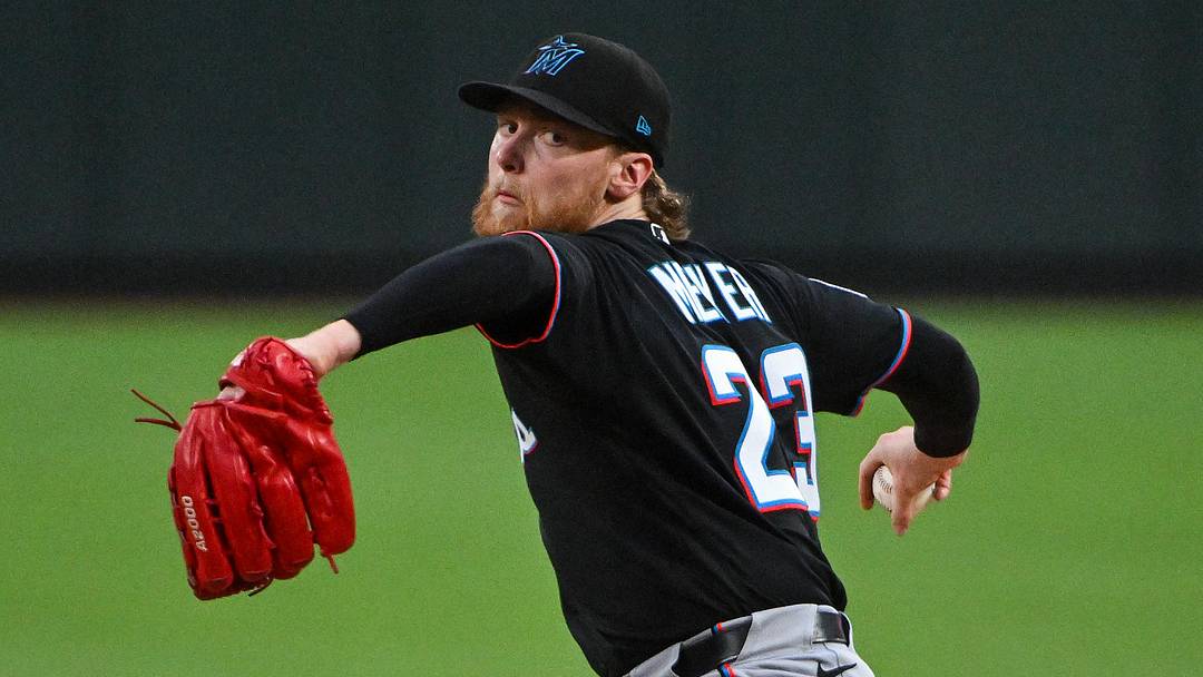 Miami Marlins starting pitcher Max Meyer Miami Marlins starting pitcher Max Meyer