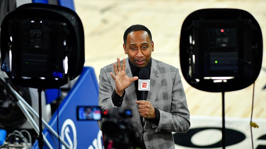 ESPN's Stephen A. Smith is disappointed, but happy for colleague Adrian Wojnarowski on his retirement from NBA reporting. | Quinn Harris-Imagn Images