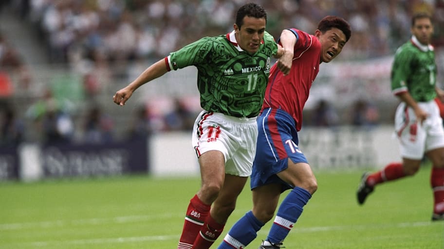 Cuauhtemoc Blanco in action for Mexico.