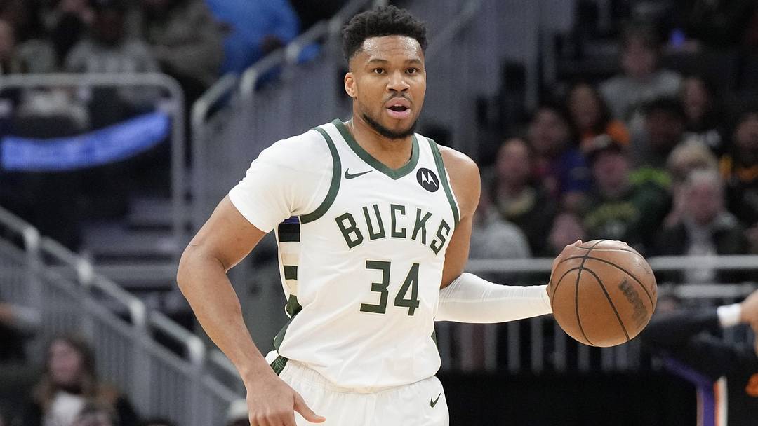 Mar 10, 2026; Milwaukee, Wisconsin, USA;  Milwaukee Bucks forward Giannis Antetokounmpo (34) during the game against the Phoenix Suns at Fiserv Forum. Mandatory Credit: Jeff Hanisch-Imagn Images