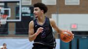 Jan 4, 2025; Gilbert, AZ, USA; Gonzaga (DC) guard Derek Dixon (3) against Chaminade (MO) during the Hoophall West High School Invitational at Highland High School. 