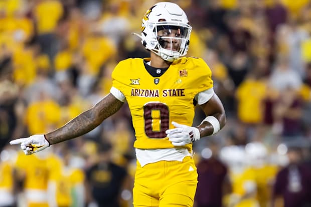 Arizona State WR Jordyn Tyson against the Mississippi State Bulldogs.
