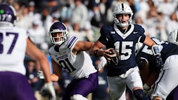 Penn State Nittany Lions quarterback Drew Allar (15)