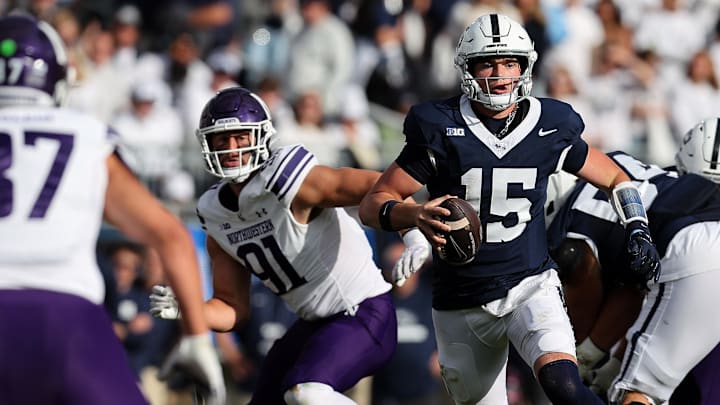 Penn State Nittany Lions quarterback Drew Allar (15)