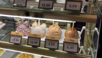 At EPCOT the Germany pavilion is now serving Disney themed apples!