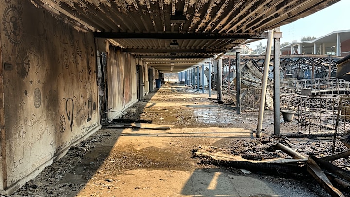 Palisades Charter High School on Friday, Jan. 10, 2025 after the Palisades fire in Los Angeles.