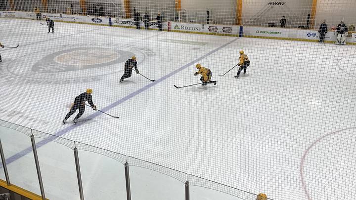Predators Practice at the Ford Ice Center in Bellevue on Monday morning. Predators Practice at the Ford Ice Center in Bellevue on Monday morning.