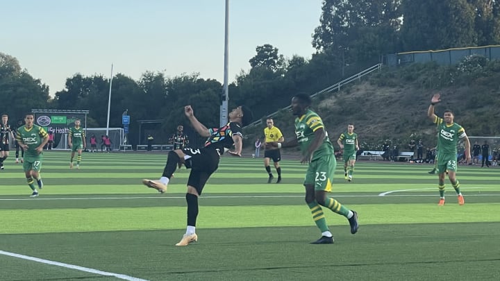 The Oakland Roots play the Tampa Bay Rowdies in a USL Super League match on June 8, 2024.