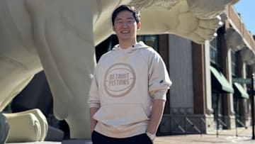 Tom Hur made the journey to Detroit from South Korea for the Pistons’ recent three-game home stand